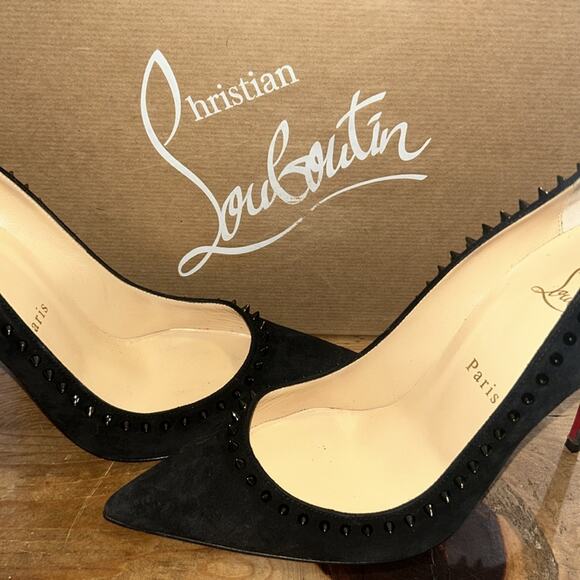 CHRISTIAN LOUBOUTIN Veau Velours Anjalina 100 Pumps size 37 - Picture 14 of 14